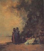 Eugene Fromentin Eqyptian Women on the Edge of the Nile (san12) oil painting picture wholesale